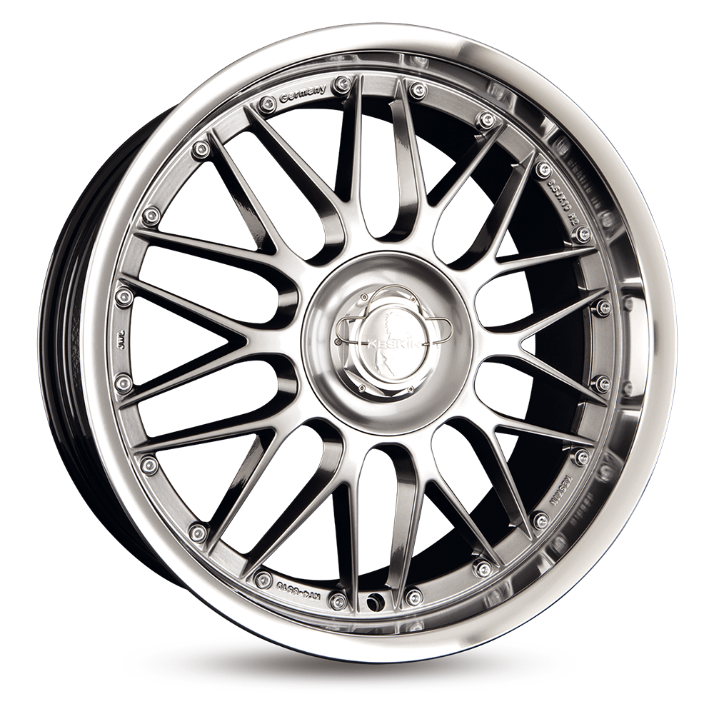 Keskin KT4 New Racer Hyper Black Lip Polish Alufelge 8.5x19 ET13 5x112/5x120/76.9