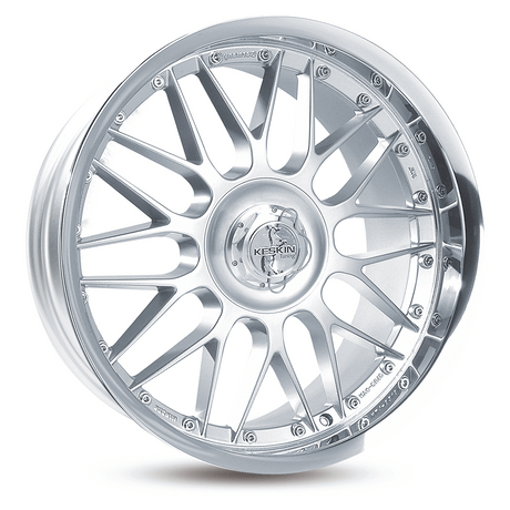 Keskin KT4 New Racer Silver Lip Polish Alufelge 8x17 ET35 5x112/5x120/72.6