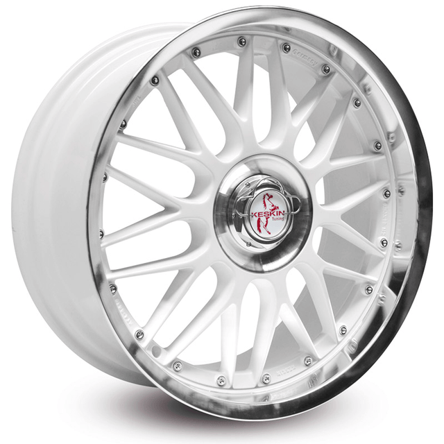 Keskin KT4 New Racer White Lip Polish Alufelge 8.5x19 ET42 5x112/66.6