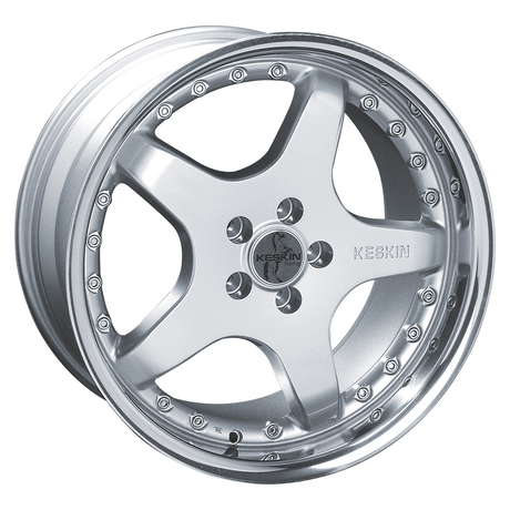 Keskin KT6 Silver Lip Polish Alufelge 8x17 ET35 5x120/72.6