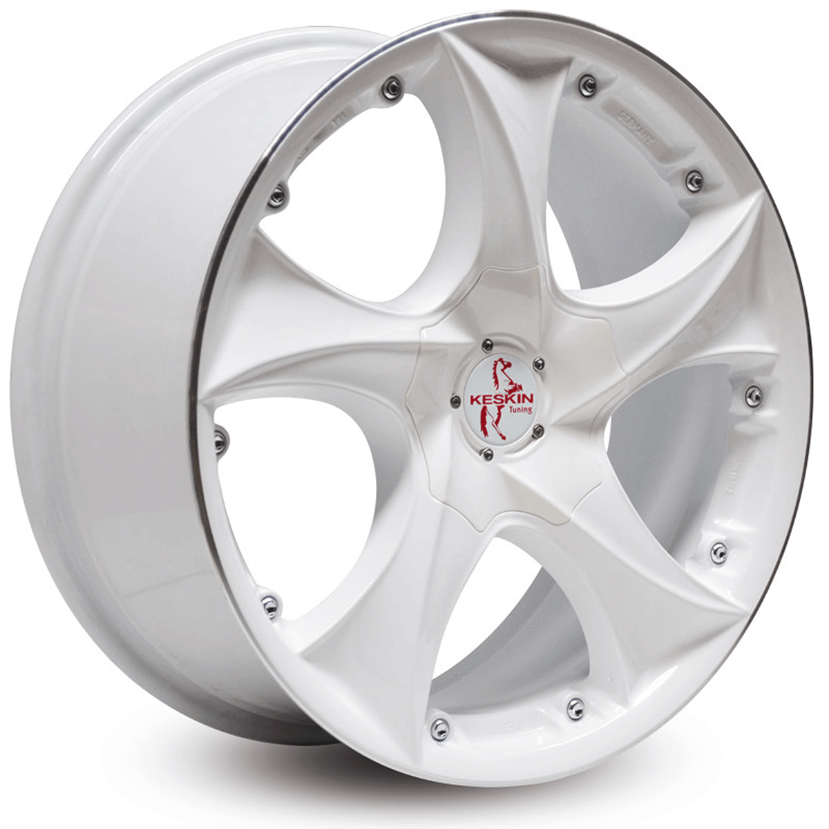 Keskin KT9 Malik White Lip Polish Alufelge 9x20 ET40 5x120/72.6