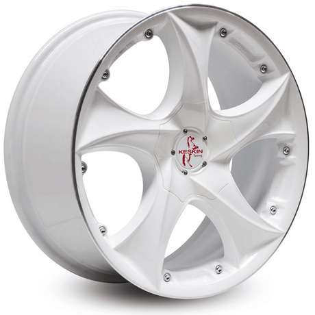 Keskin KT9 Malik White Lip Polish Alufelge 10x22 ET40 5x120/72.6