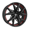 Keskin KT24C Black Painted Red Inside Alufelge 8.5x19 ET30 5x112/66.6
