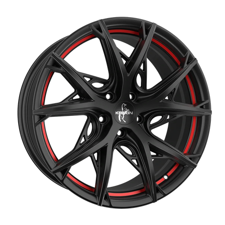 Keskin KT24C Black Painted Red Inside Alufelge 8.5x19 ET30 5x112/66.6