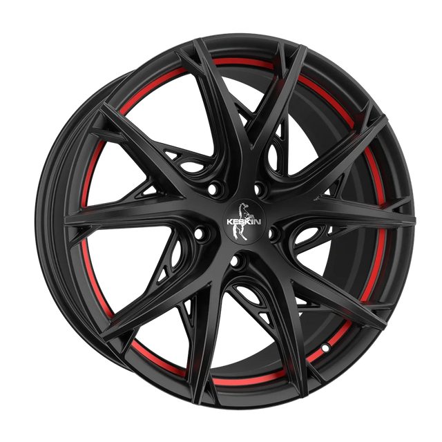 Keskin KT24C Black Painted Red Inside Alufelge 8.5x19 ET30 5x112/66.6