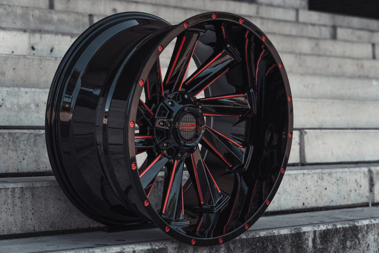 La Chanti LC-OF10 12J x 20 Zoll 6x139,7 ET-44 Glossy Black / RED