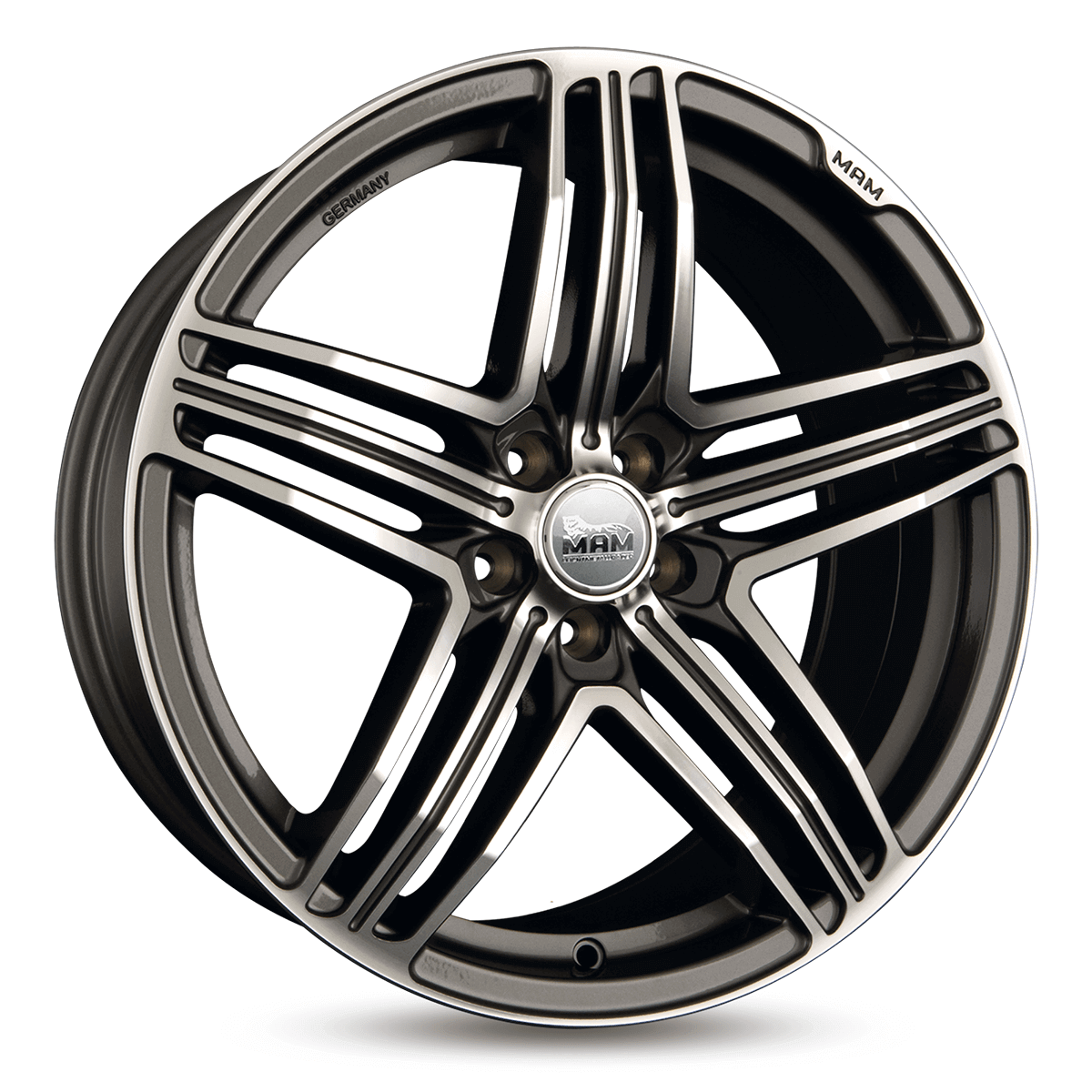 MAM 11 Titan Grey Front Polish Alufelge 8x18 ET42 5x112/66.5