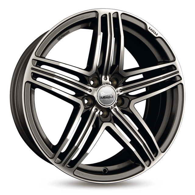 MAM 11 Titan Grey Front Polish Alufelge 8x18 ET42 5x112/66.5