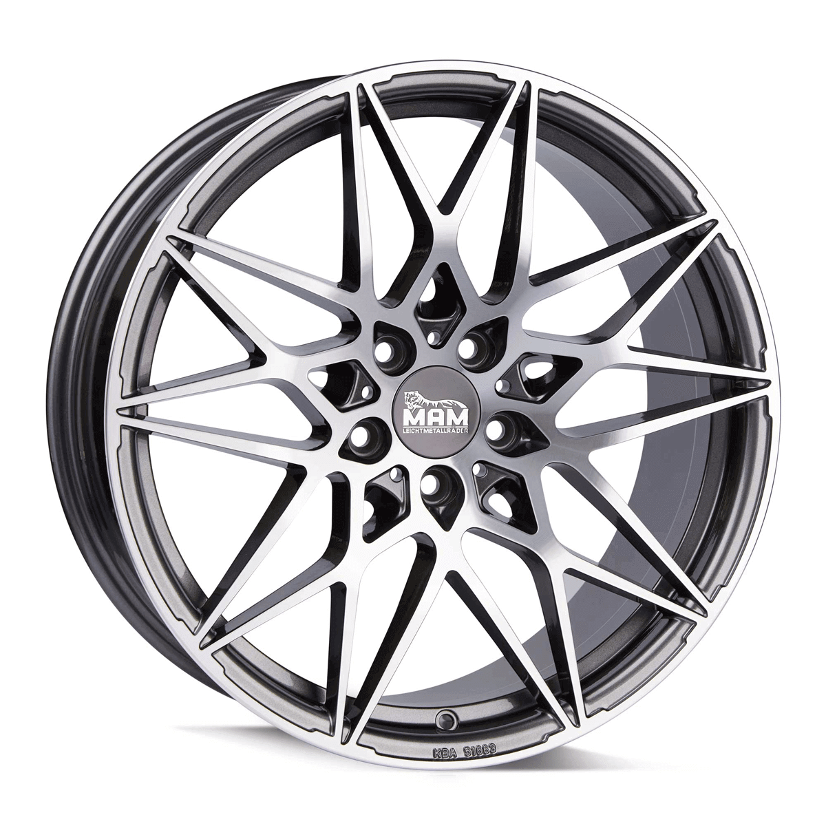 MAM B2 Palladium Front Polish Alufelge 8.5x20 ET35 5x120/72.6