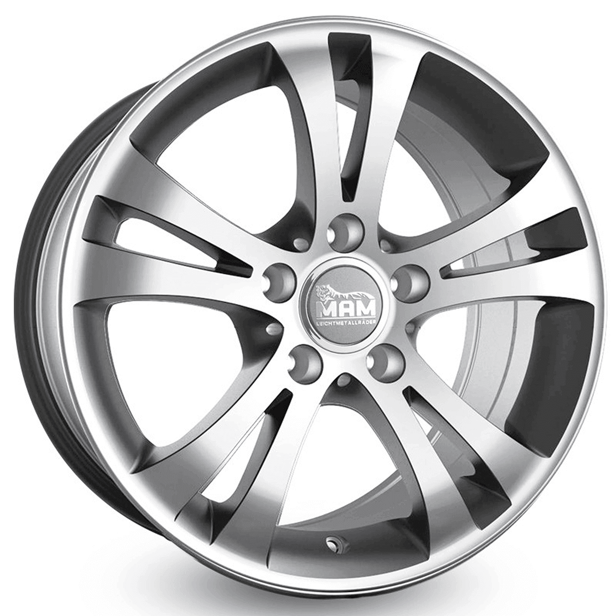 MAM D2 Silver Front Polish Alufelge 8x18 ET30 5x112/66.6
