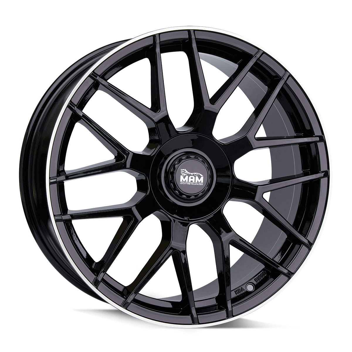 MAM GT1 Black Lip Polish Alufelge 8x18 ET45 5x112/66.6