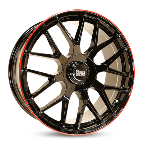 MAM GT1 Black Painted Lip Red Alufelge 8.5x19 ET45 5x112/66.6