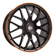 MAM GT1 Matt Black Lip Orange Alufelge 9.5x19 ET30 5x112/66.6