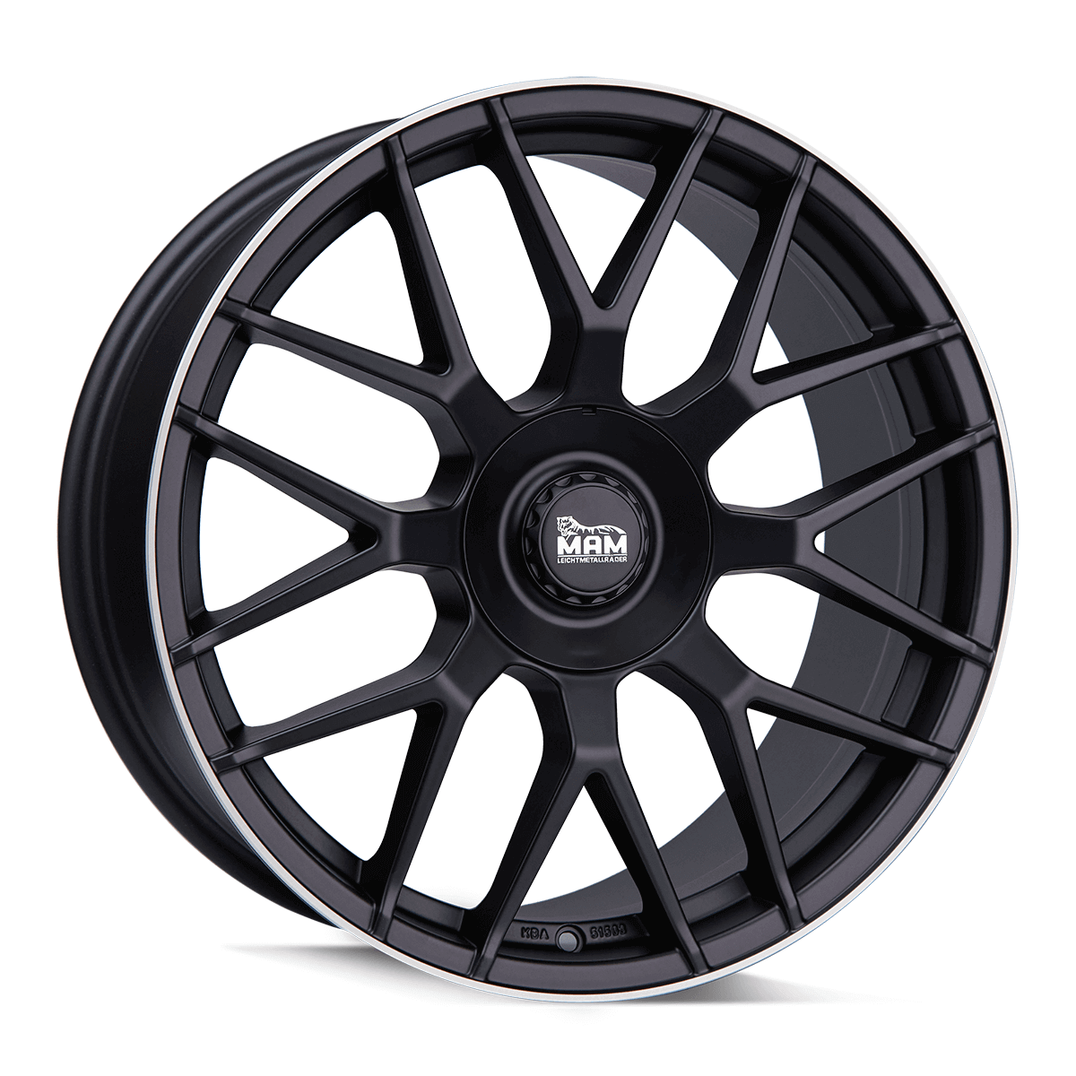 MAM GT1 Matt Black Lip Polish Alufelge 8.5x20 ET45 5x112/66.6