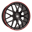 MAM GT1 Matt Black Lip Red Alufelge 8.5x19 ET45 5x112/66.6