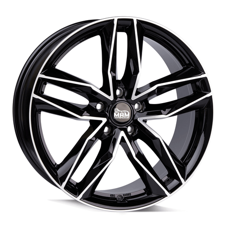 MAM RS3 Black Front Polish Alufelge 8x18 ET45 5x112/66.6