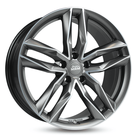MAM RS3 Matt Palladium Front Polish Alufelge 8.5x20 ET45 5x112/66.6