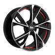 MAM RS6 Black Front Polish Red Inside Alufelge 7x16 ET38 5x100/63.4