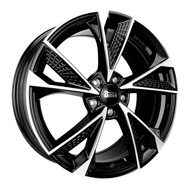 MAM RS6 Black Front Polish Alufelge 7.5x17 ET40 5x114.3/72.6