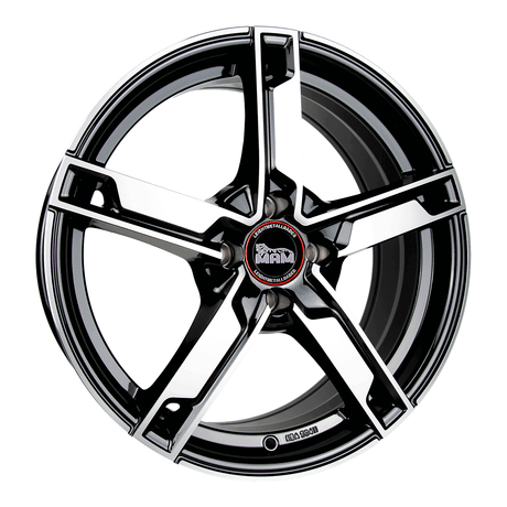 MAM W4 Black Front Polish Alufelge 7x17 ET38 5x112/66.6