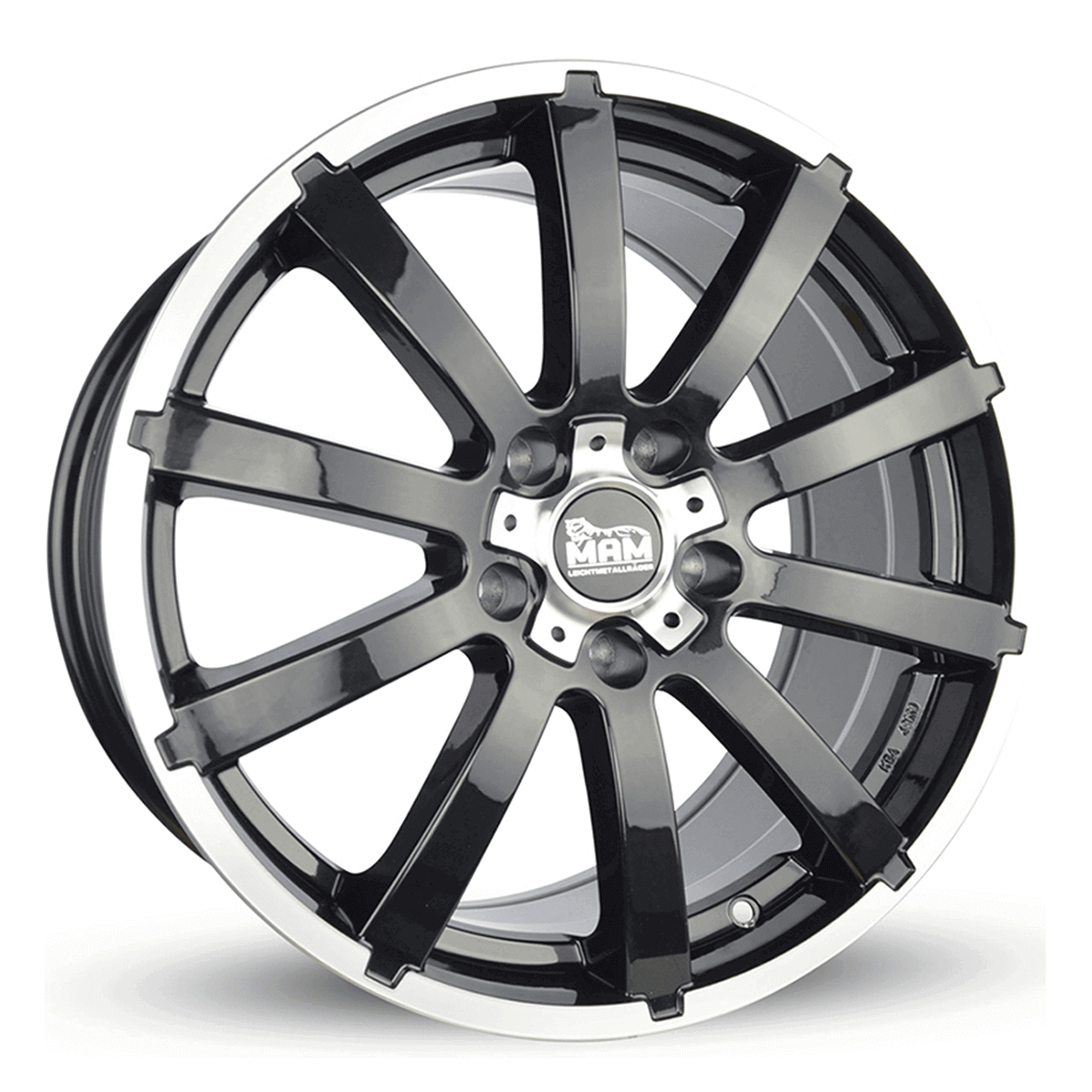 MAM W3 Black Front Polish Alufelge 7x17 ET35 5x100/57.1