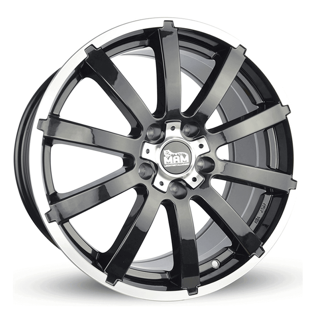 MAM W3 Black Front Polish Alufelge 7x17 ET35 5x100/57.1