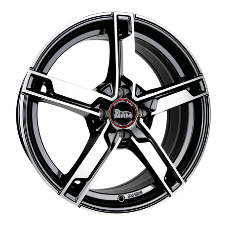 MAM W4 Black Front Polish Alufelge 7x17 ET35 4x108/63.4