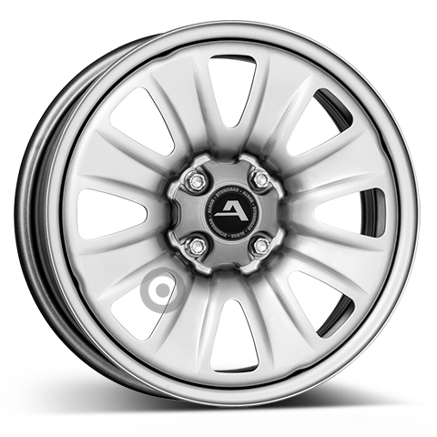 ALCAR HYBRIDRAD 02 silver Stahlfelge 6x15 ET40 4x100/60