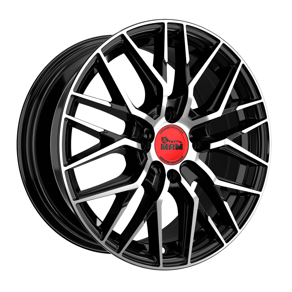 MAM RS4 Black Front Polish Alufelge 6x15 ET35 4x100/63.4