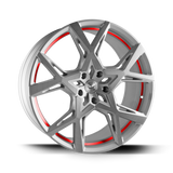 Barracuda Project X Alufelge 10x22 ET40 5x108 Silver-brushed-Surface