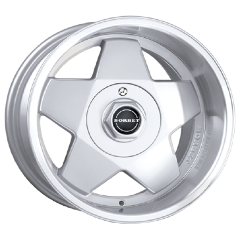 Borbet A silver polished Alufelge 9x16 ET15 5x100/64