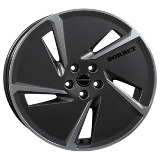 Borbet AE mistral anthracite polished glossy Alufelge 7.5x20 ET50 5x114.3/72.5