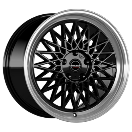 Borbet B black rim polished Alufelge 7.5x16 ET20 5x120/72.5