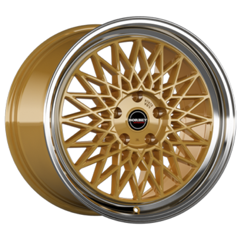 Borbet B gold rim polished Alufelge 7.5x16 ET20 5x112/72.5