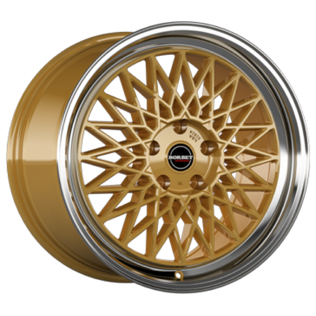 Borbet B gold rim polished Alufelge 7.5x16 ET20 5x112/72.5