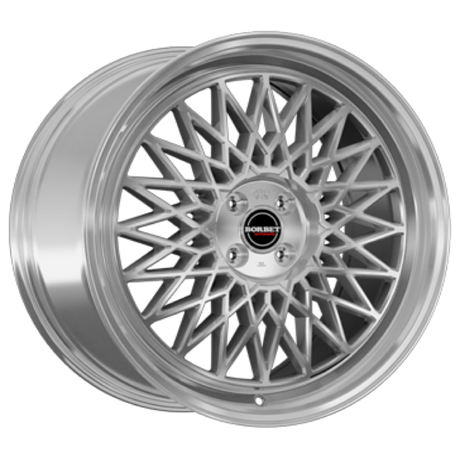 Borbet B silver rim polished Alufelge 7x17 ET38 4x108/63.4