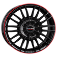 Borbet CW3 black glossy red ring Alufelge 7.5x18 ET53 5x130/78.1
