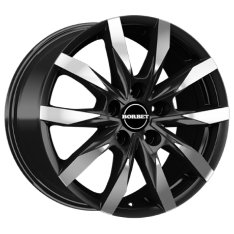 Borbet CW5 black polished matt Alufelge 6.5x16 ET60 5x120/65.1
