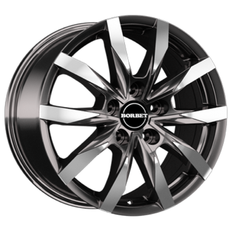 Borbet CW5 mistral anthracite glossy polished Alufelge 7.5x18 ET43 5x120/65.1