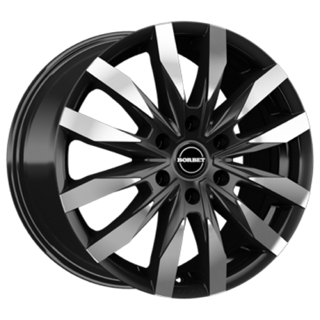 Borbet CW6 black polished matt Alufelge 6.5x16 ET62 6x130/84.1