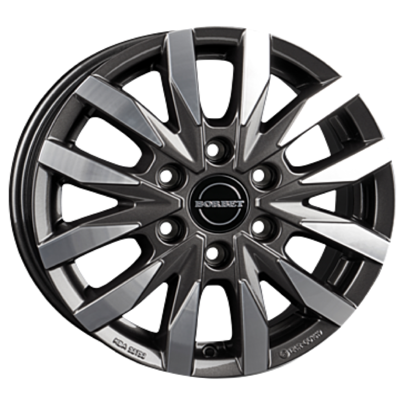 Borbet CW6 mistral anthracite glossy polished Alufelge 6.5x17 ET54 6x130/84.1