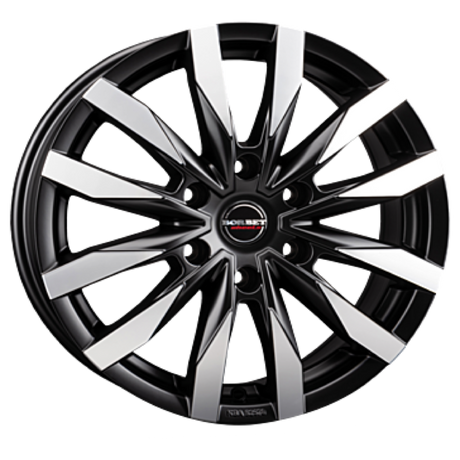 Borbet CW6 black polished matt Alufelge 7.5x18 ET45 6x120/74.6