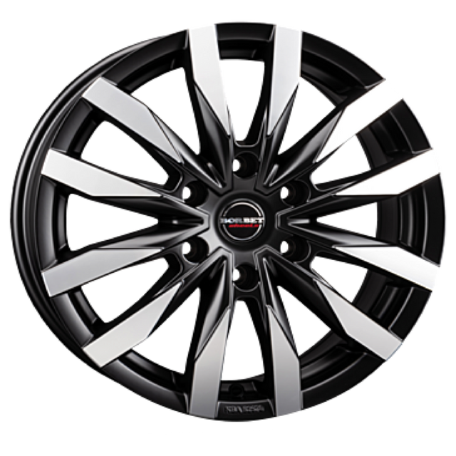 Borbet CW6 black polished matt Alufelge 7.5x18 ET45 6x114.3/66.1