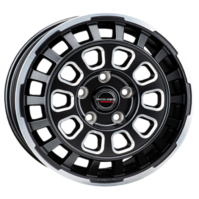 Borbet CW7 black rim window polished matt Alufelge 7.5x18 ET53 5x118/71.1