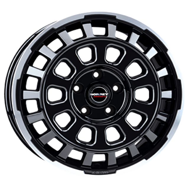 Borbet CW7 black rim polished glossy Alufelge 7.5x18 ET53 5x118/71.1