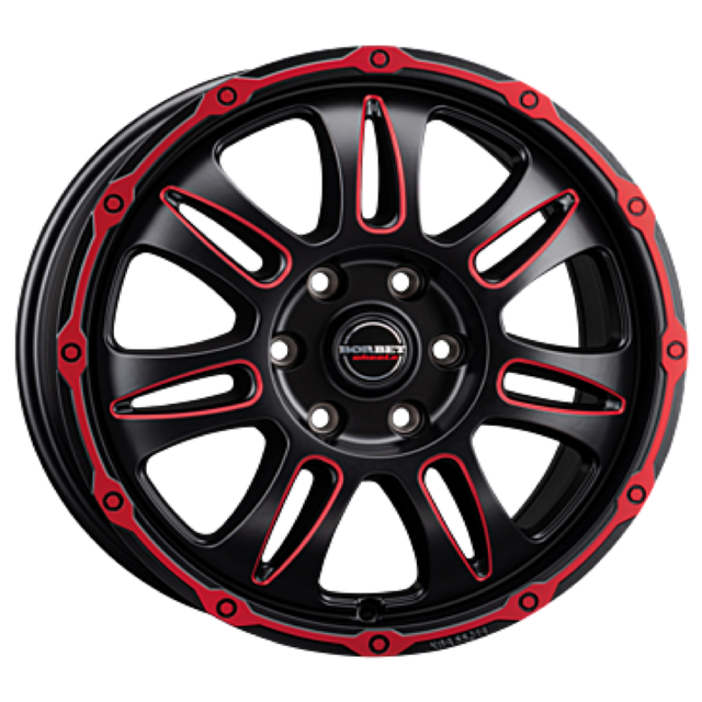 Borbet CW8 red rim window polished matt Alufelge 8x18 ET45 5x120/65.1