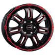 Borbet CW8 red rim window polished matt Alufelge 8x18 ET50 5x118/71.1
