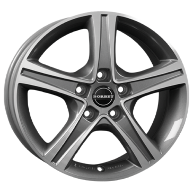 Borbet CWD mistral anthracite polished glossy Alufelge 7x17 ET45 5x114.3/66.1