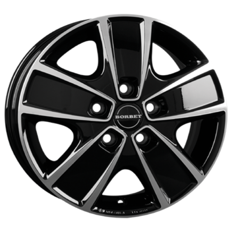 Borbet CWG black polished Alufelge 6x16 ET68 5x118/71.1