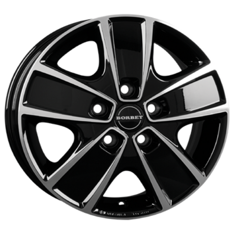 Borbet CWG black polished Alufelge 6x16 ET68 5x118/71.1